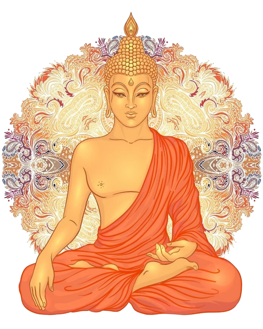 Buddha Palace mascot — a friendly Buddha character
