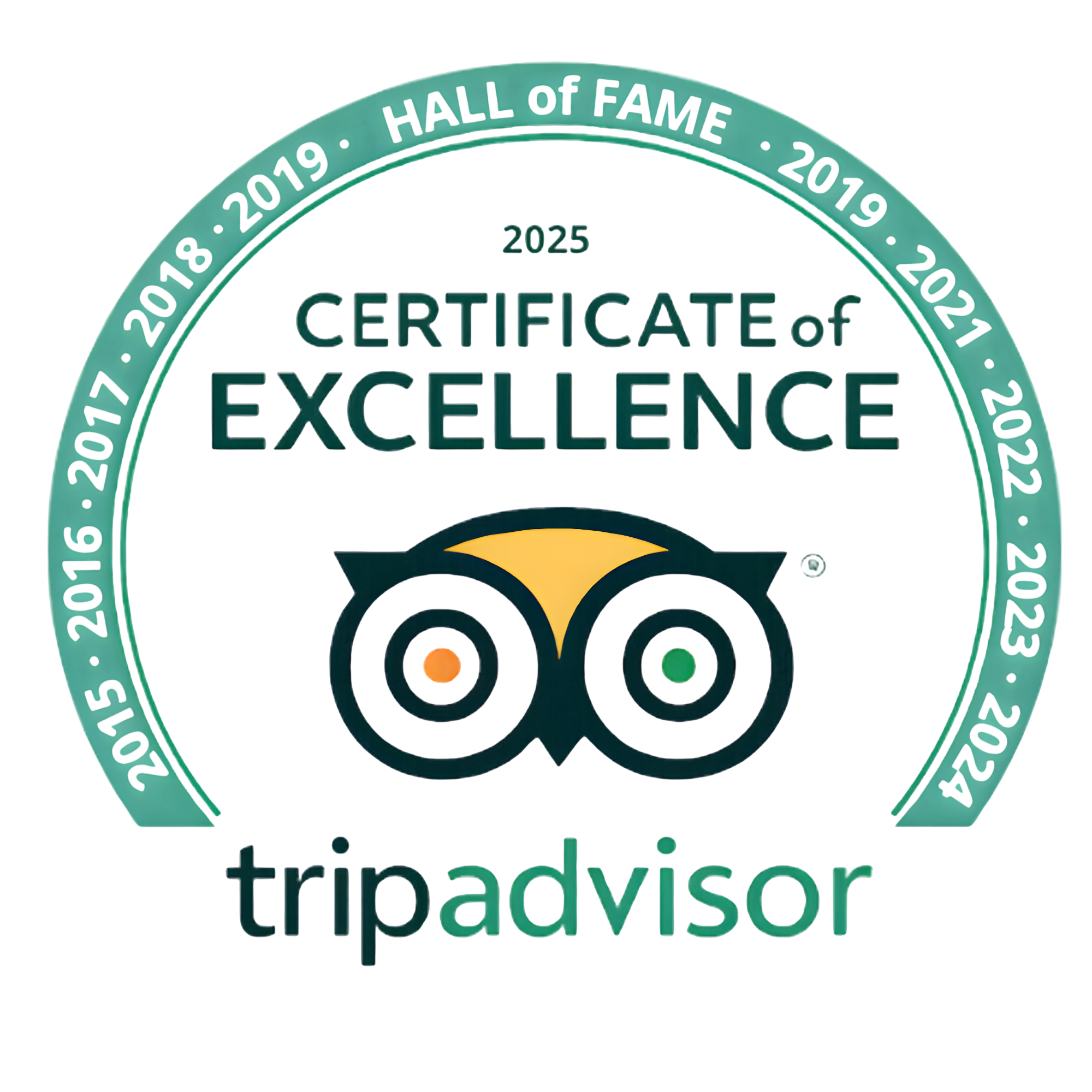 TripAdvisor Certificate of Excellence